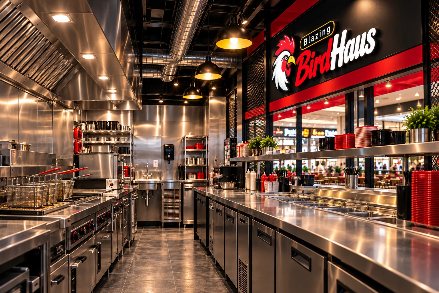 BirdHaus inside the kiosk kitchen interior concept