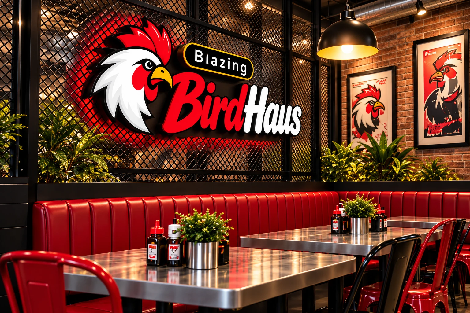 BirdHaus the red booth interior concept